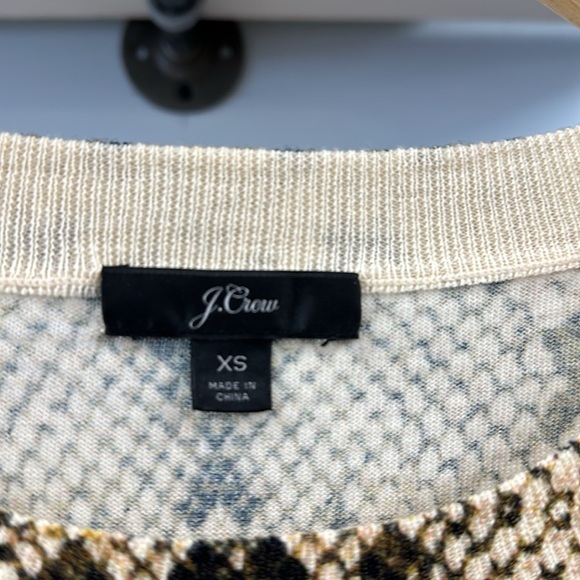 J. Crew Merino Wool snake print Tippi sweater. Size Medium - Picture 5 of 7